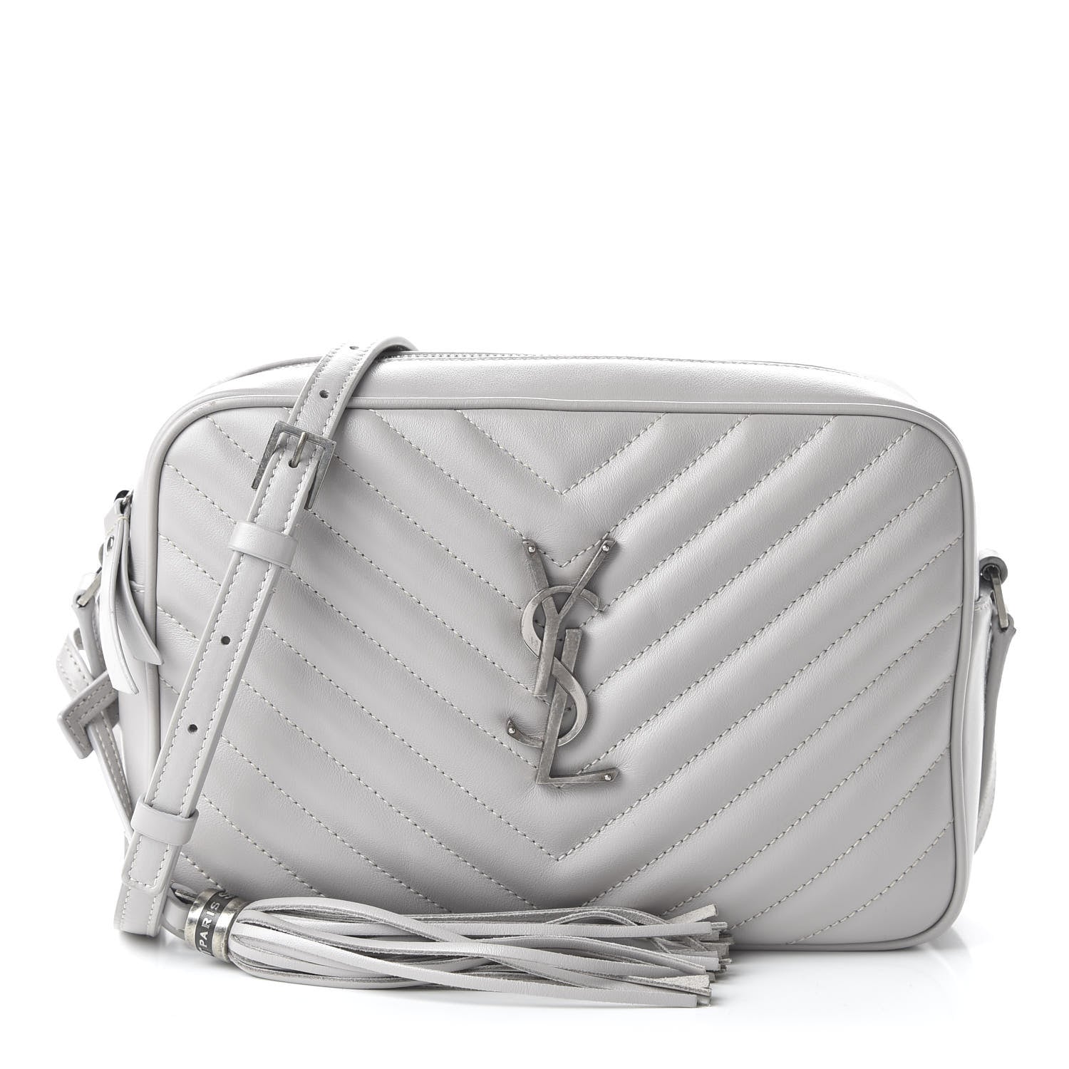 Saint Laurent Calfskin Matelasse Monogram Lou Camera Bag Granite 1 of 9