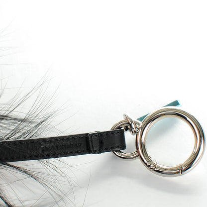 Fendi Fox Fur Shearling Crystal Pinky Punky Monster Bag Bug Charm Black Bubblegum 4 of 4