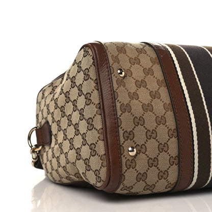 Gucci Monogram Web Medium Boston Dark Brown 7 of 9