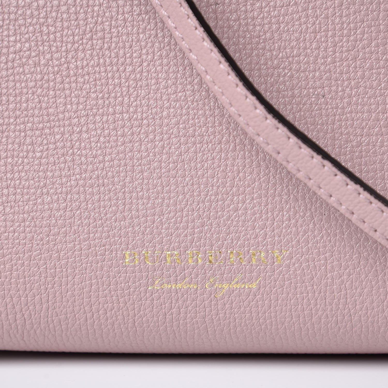 Burberry Grainy Calfskin House Check Baby Banner Tote Pale Orchid 8 of 8