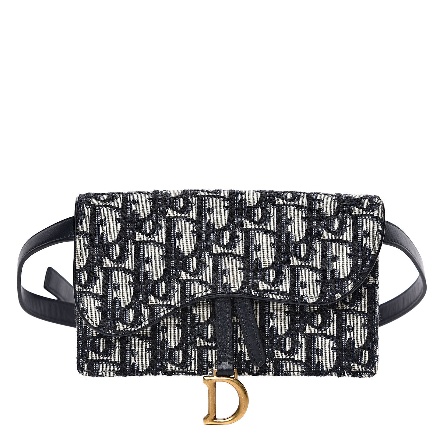 Oblique Saddle Belt Bag Blue