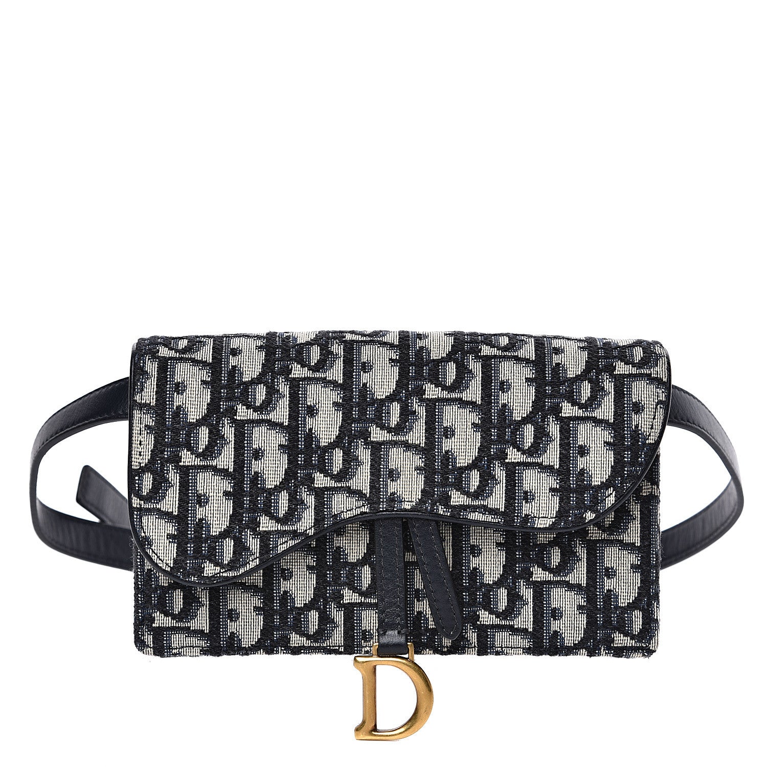Christian Dior Oblique Saddle Belt Bag Blue 1 of 9