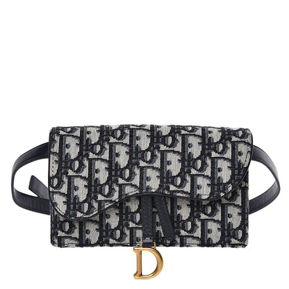 Christian Dior Oblique Saddle Belt Bag Blue 1 of 9