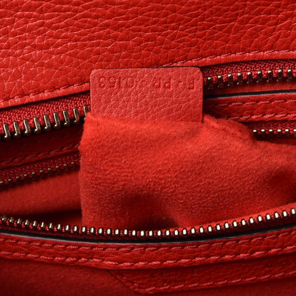Celine Drummed Calfskin Micro Luggage Coquelicot 8 of 9