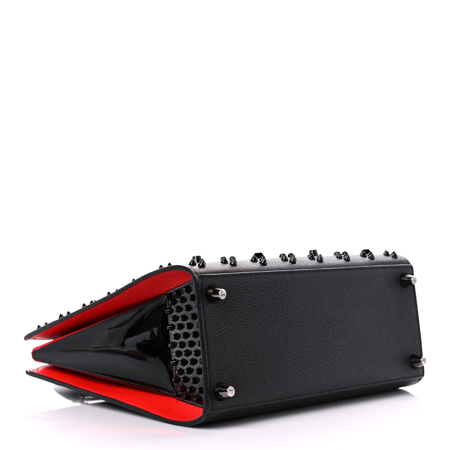 Calfskin Spikes Loubinthesky Medium Paloma Black