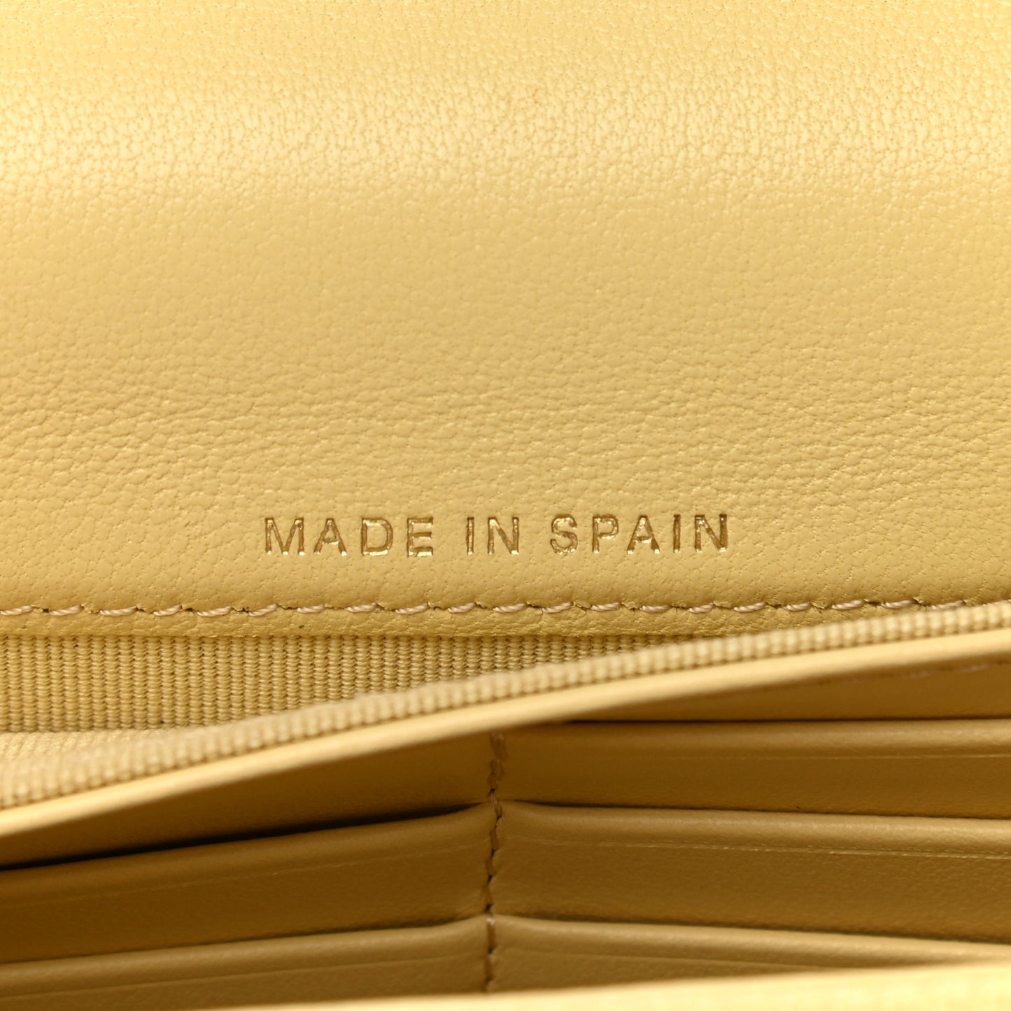 Lambskin Quilted Chanel 19 Flap Wallet Yellow