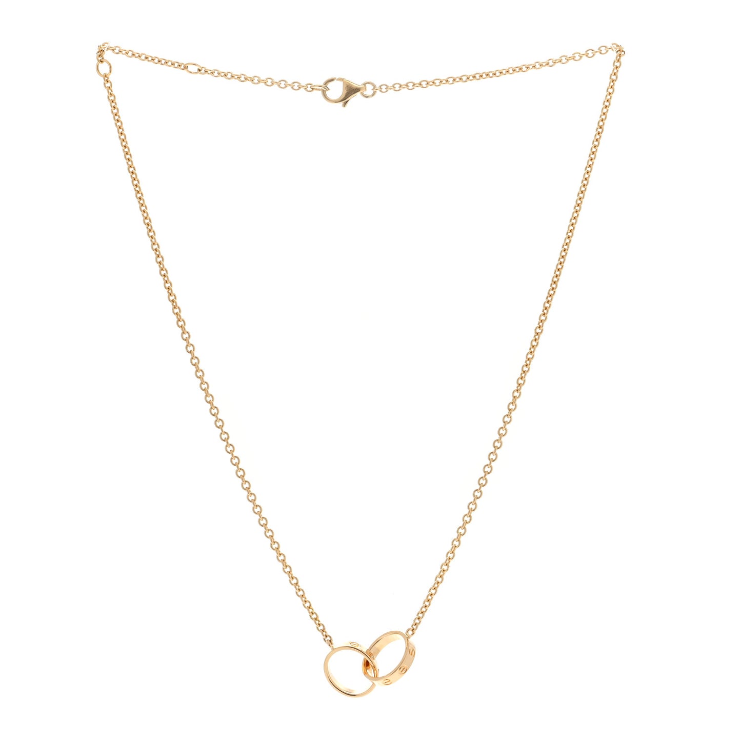 18K Yellow Gold Interlocking LOVE Necklace
