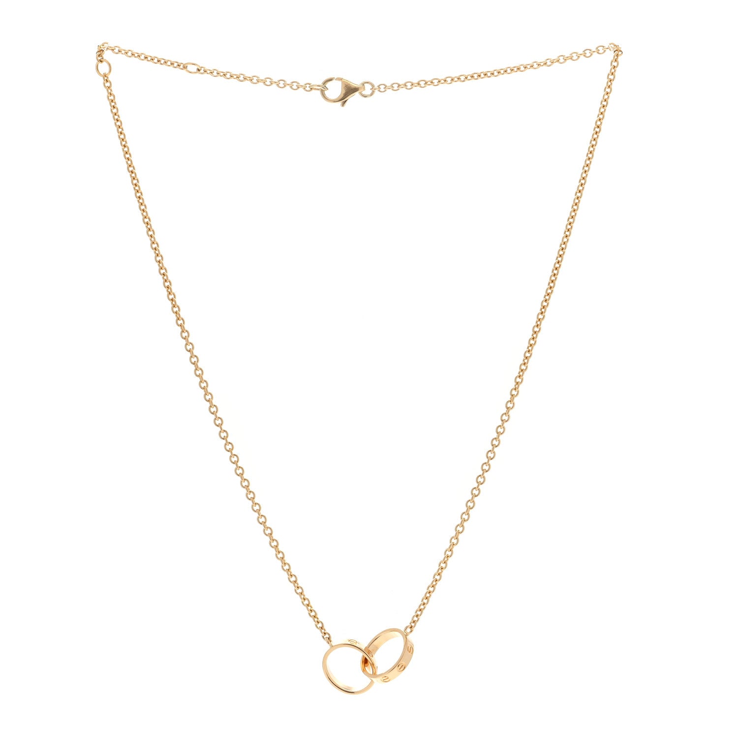 Cartier 18K Yellow Gold Interlocking LOVE Necklace 3 of 5