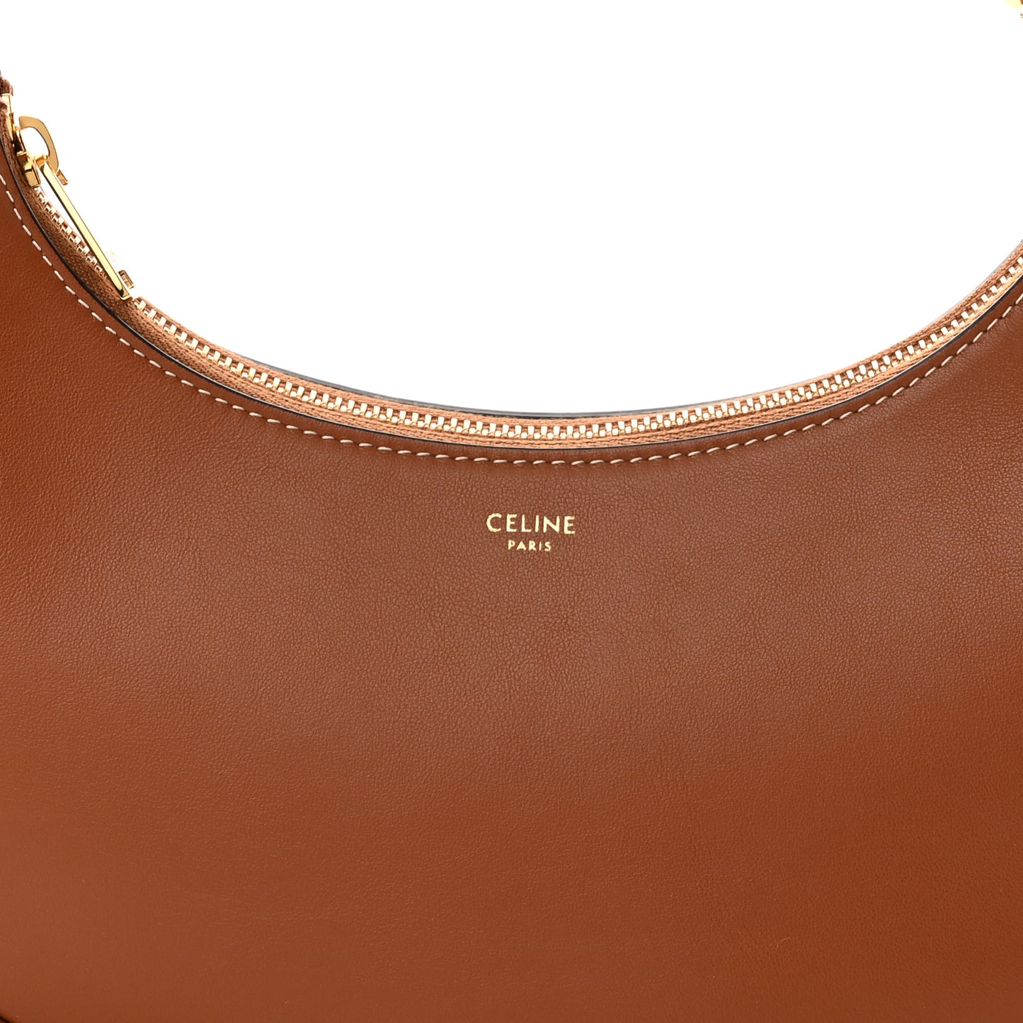Smooth Calfskin Medium Strap Ava Shoulder Bag Tan