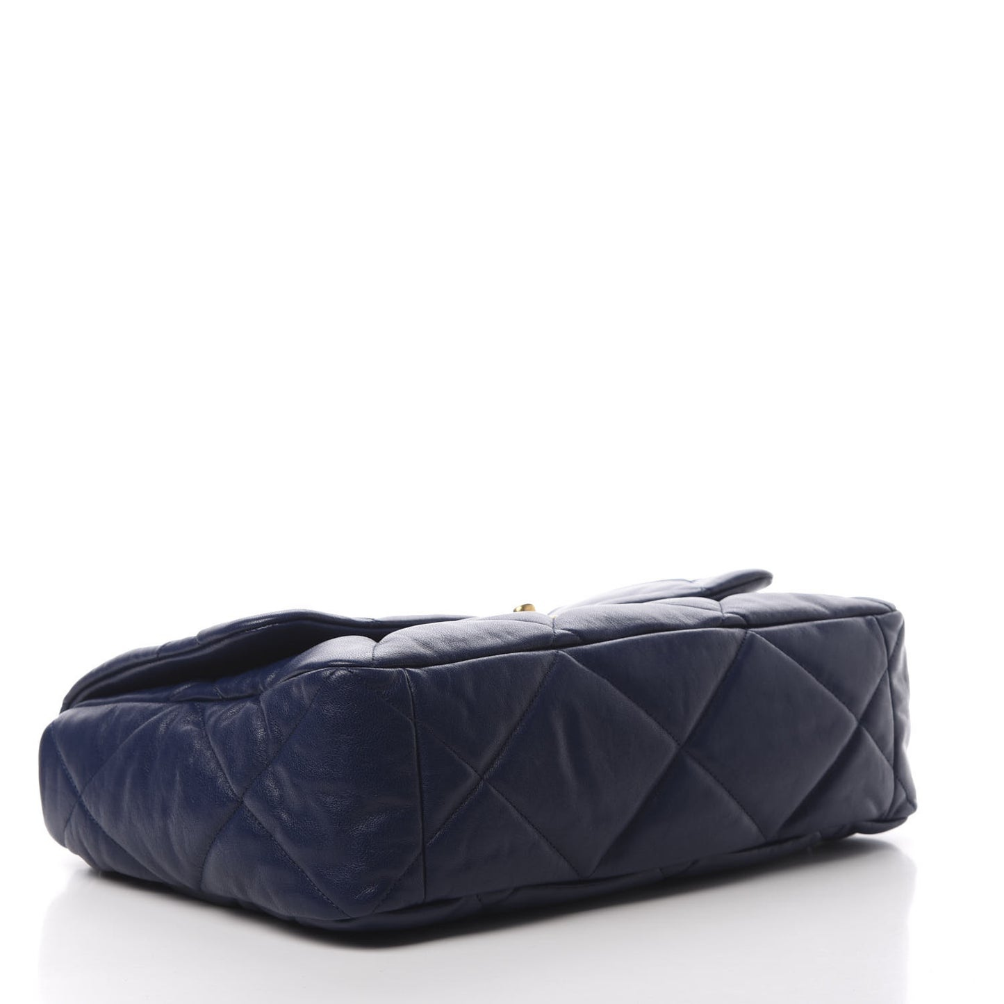 Goatskin Quilted Maxi 19 Flap Dark Blue