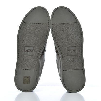 Fendi Vitello FF Embossed Womens Slip On Sneakers 37 Wood 5 of 10