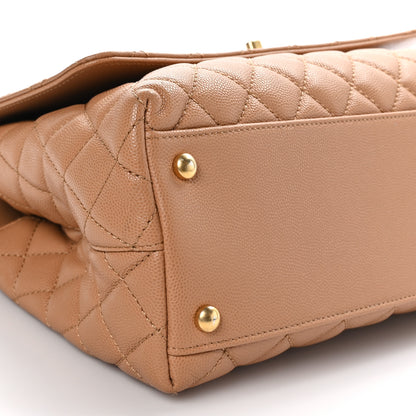 Chanel Caviar Quilted Small Coco Chain Handle Flap Brown 9 of 10