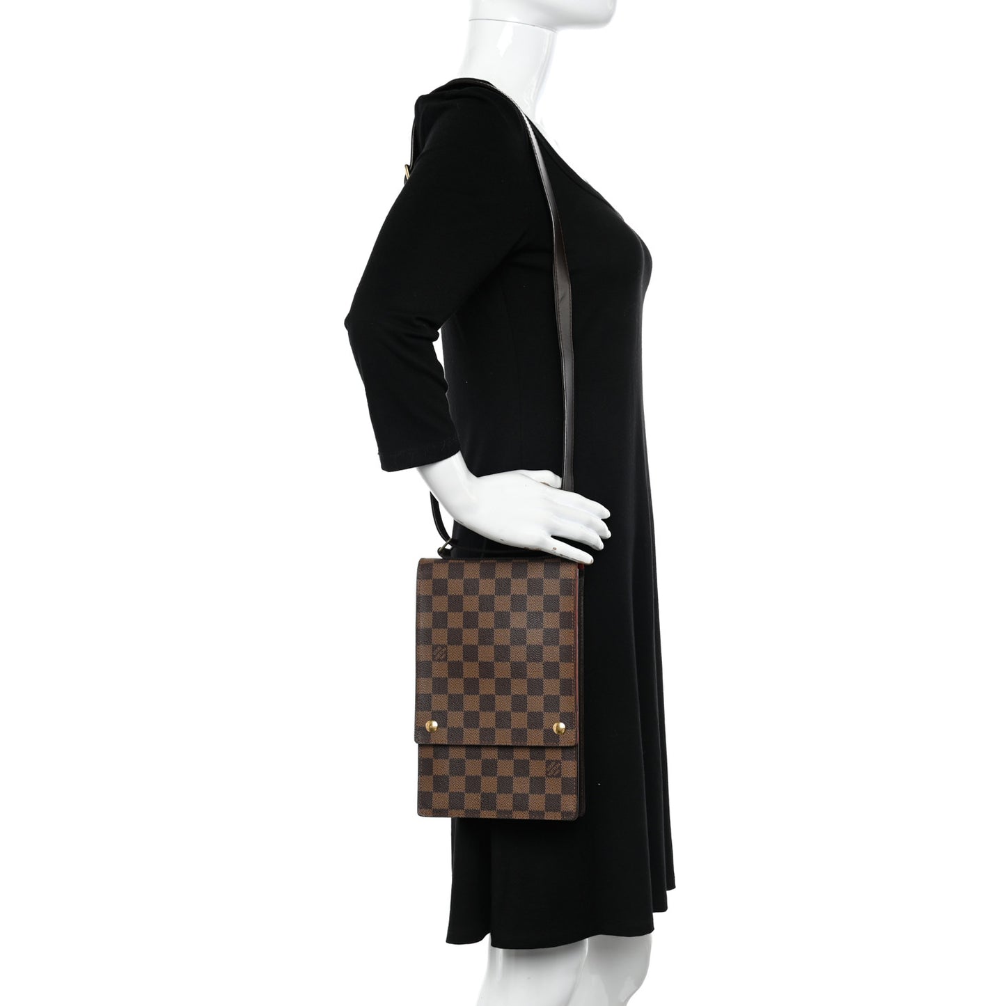 Damier Ebene Portobello Travel Shoulder Bag