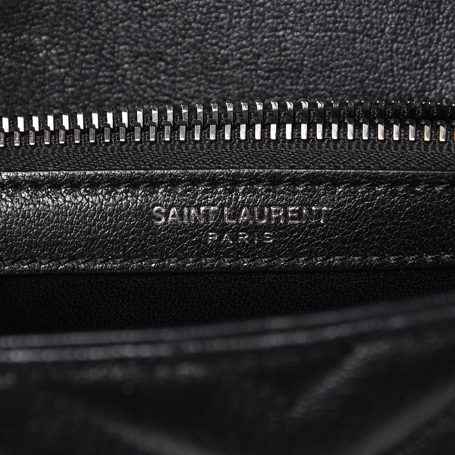 Saint Laurent Sheepskin Matelasse Chevron Monogram Medium College Bag Black 8 of 11
