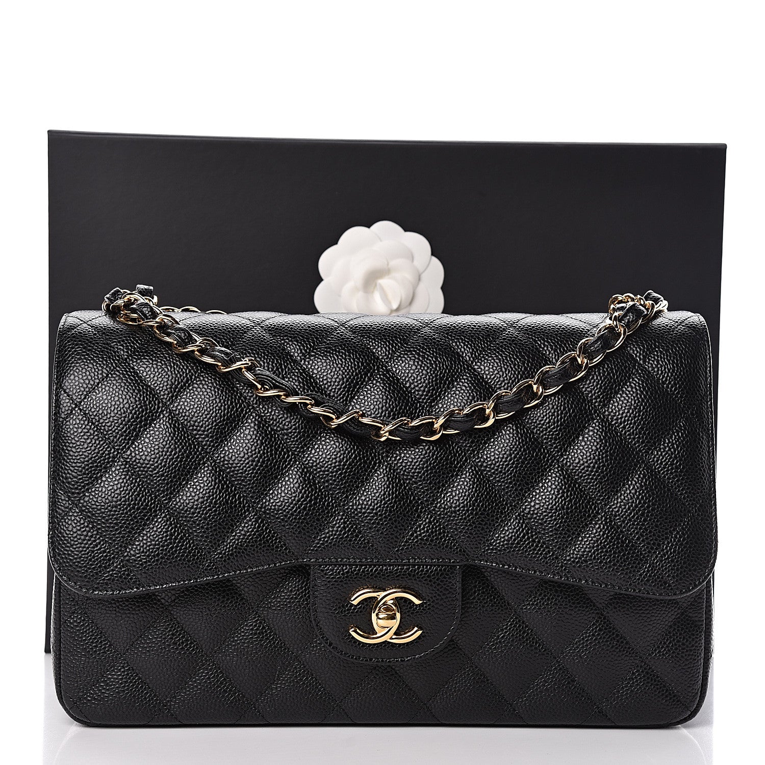 Chanel Caviar Quilted Jumbo Double Flap Black 11 of 11