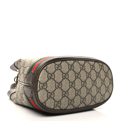 Gucci GG Supreme Monogram Web Small Ophidia Bucket Bag Brown 4 of 11