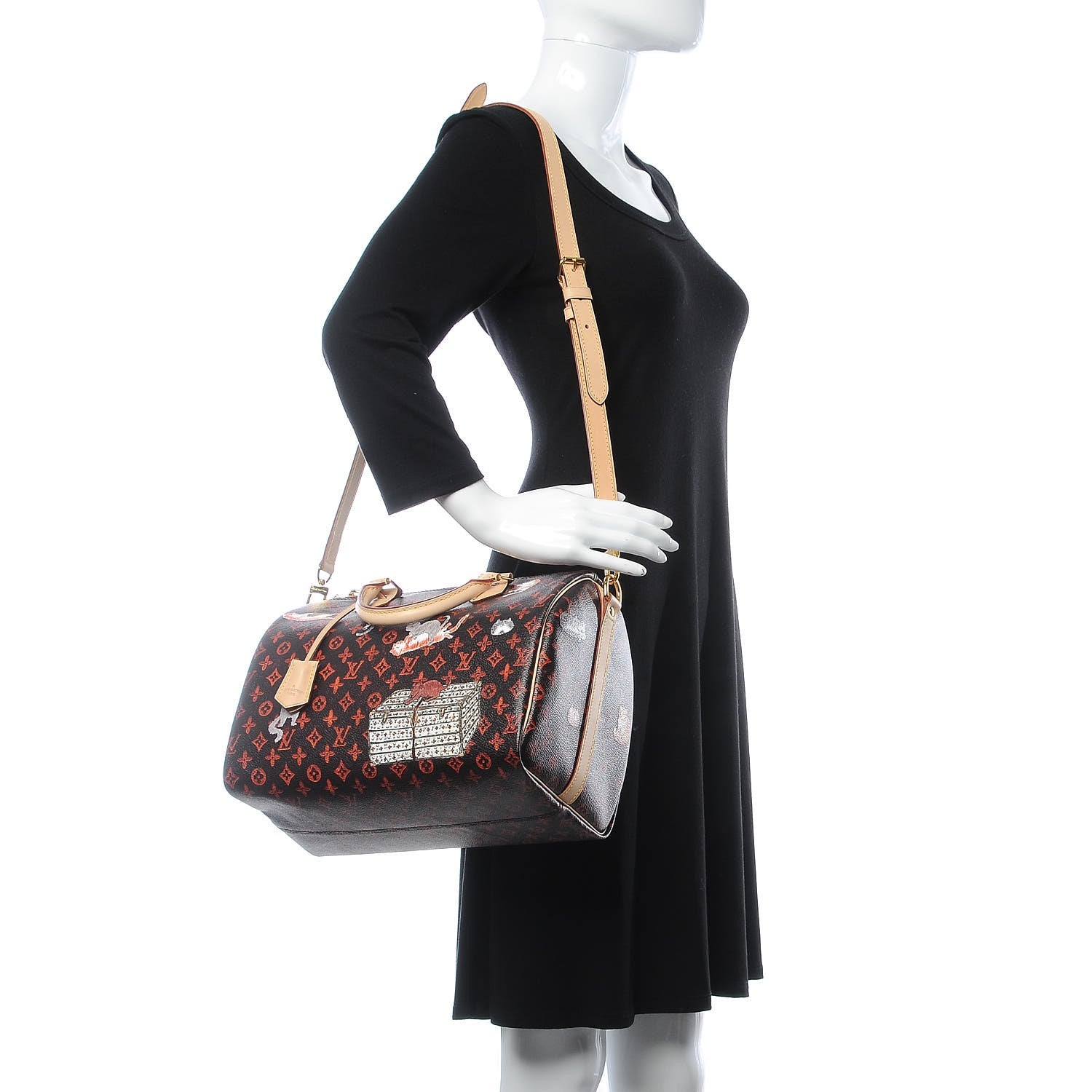 Louis Vuitton Catogram Speedy Bandouliere 30 Marron 2 of 11