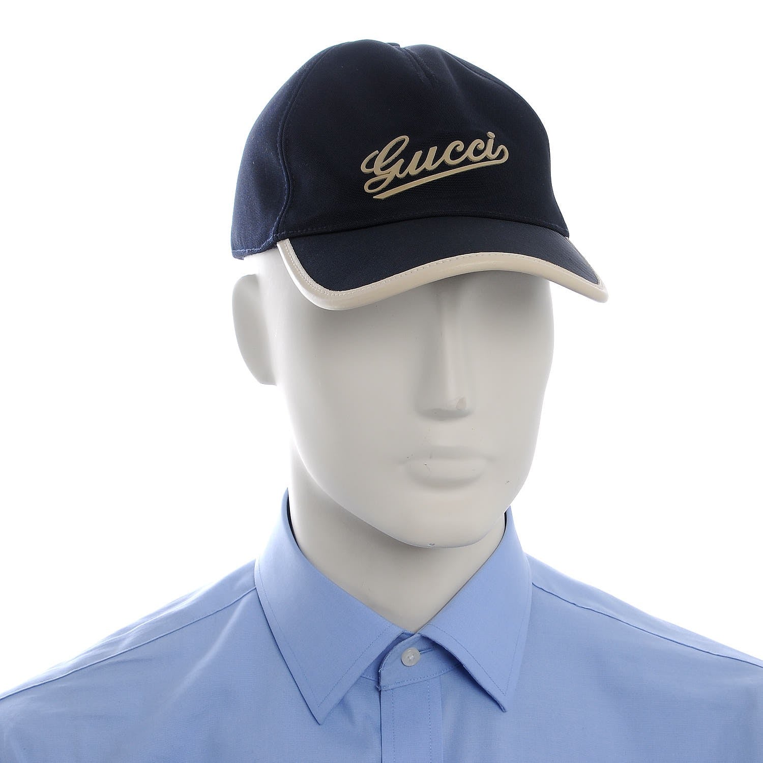 Gucci Nylon Script Baseball Hat XL Navy Blue 2 of 5