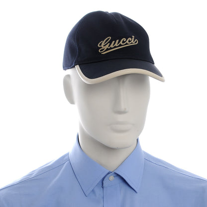 Gucci Nylon Script Baseball Hat XL Navy Blue 2 of 5