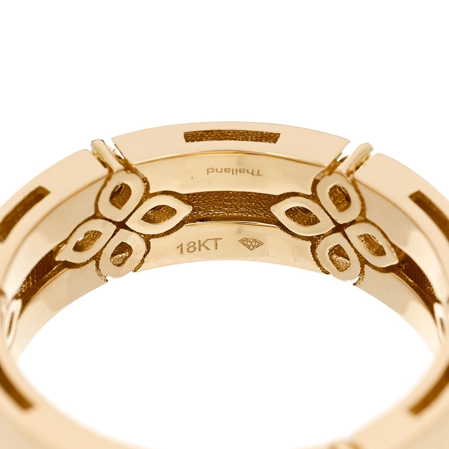 Roberto Coin 18K Yellow Gold Diamond Medium Love in Verona Band Ring 53 6.5 5 of 5