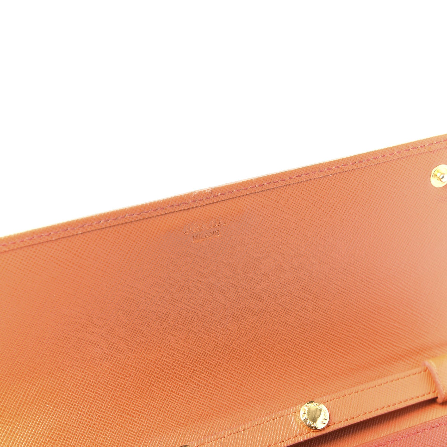 Prada Saffiano Bi-Color Chain Wallet Bacca Rame 5 of 9