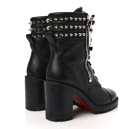 Christian Louboutin Calfskin Winter Spikes 70 Combat Boots 37 Black 4 of 9