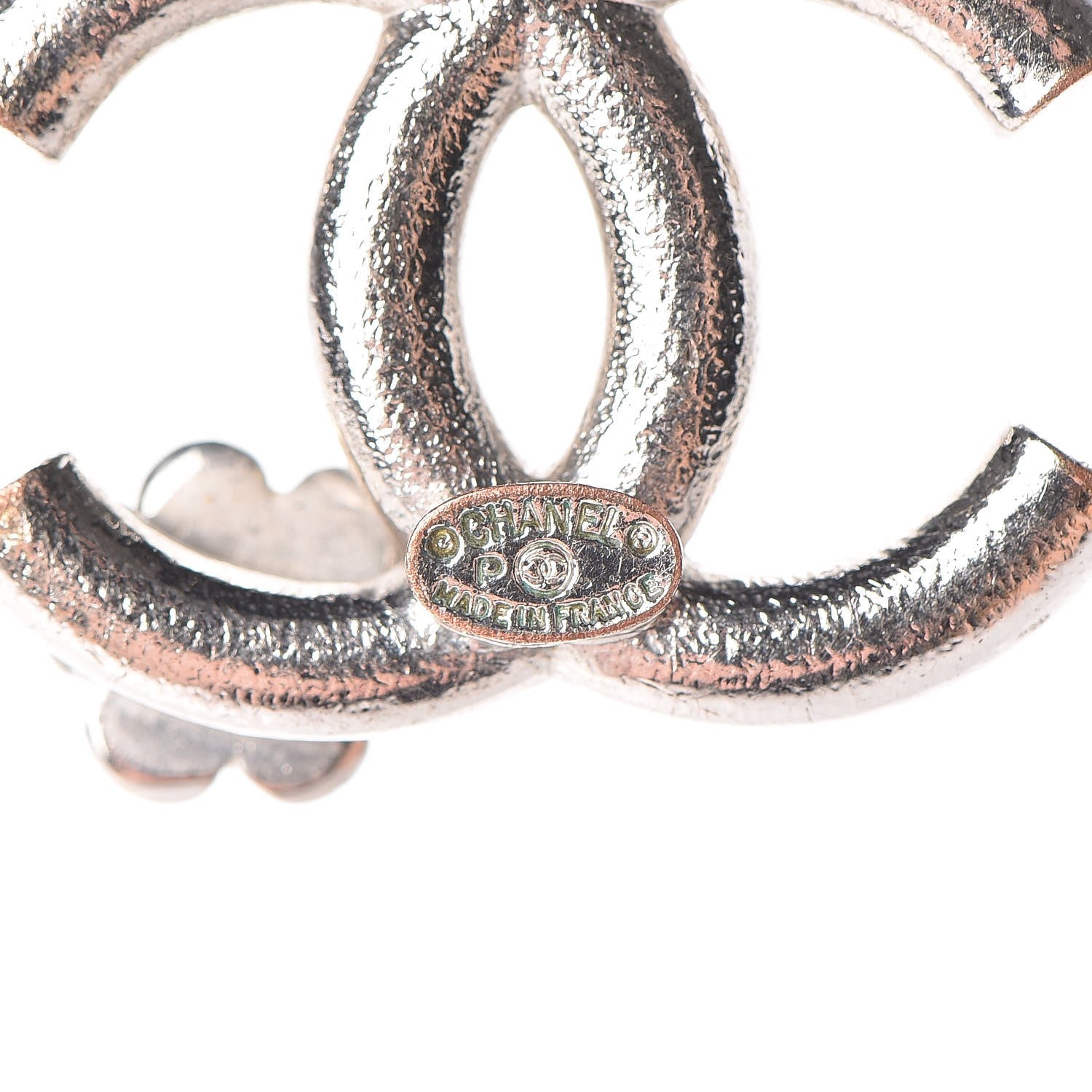 Chanel Enamel CC Camellia Necklace Silver Black 5 of 5