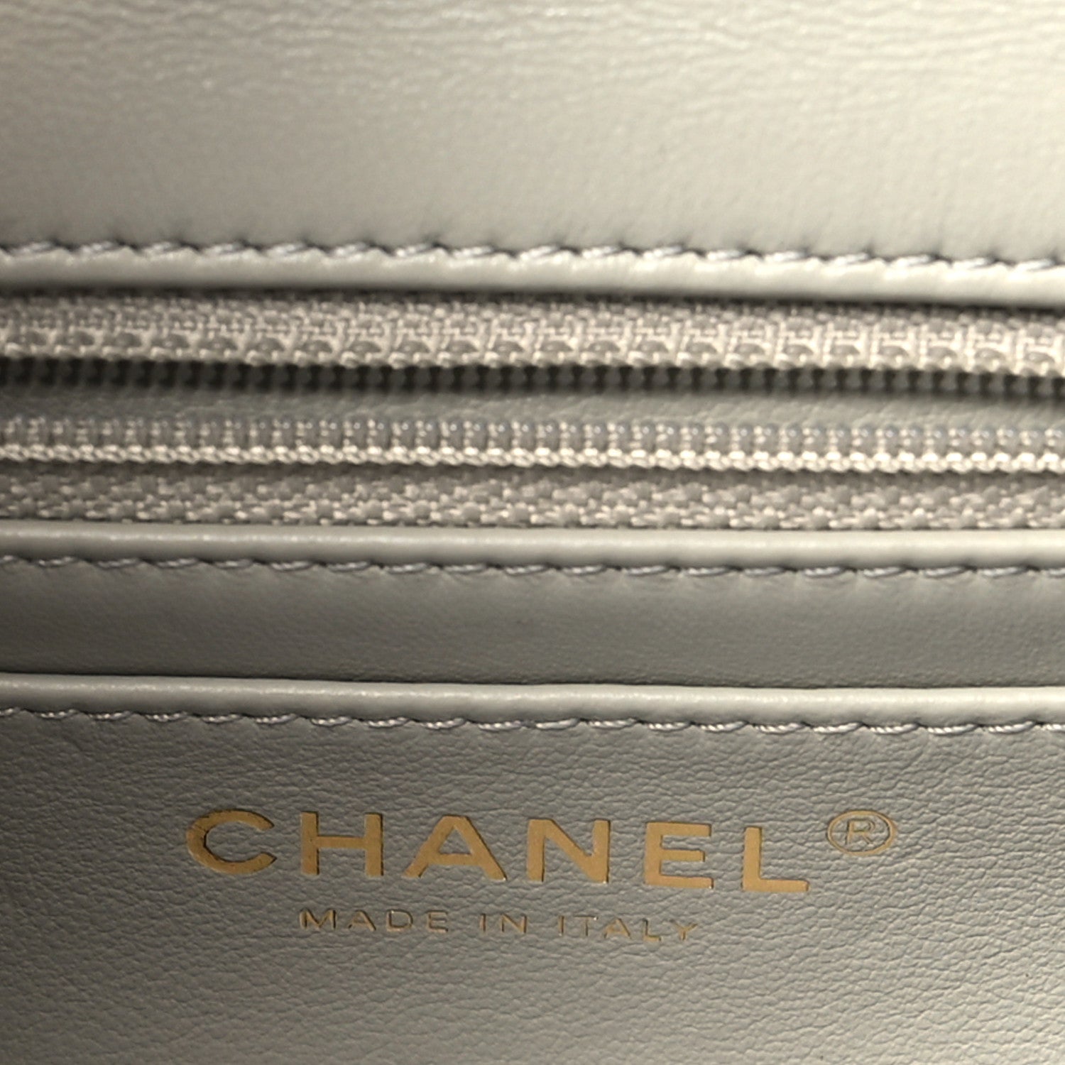 Chanel Lambskin Quilted Mini Rectangular Pearl Crush Flap Grey 6 of 11