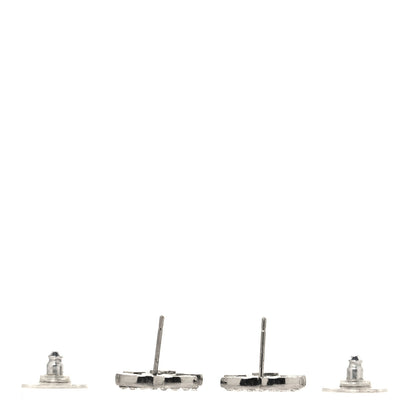 Chanel Crystal CC Earrings Silver 3 of 4