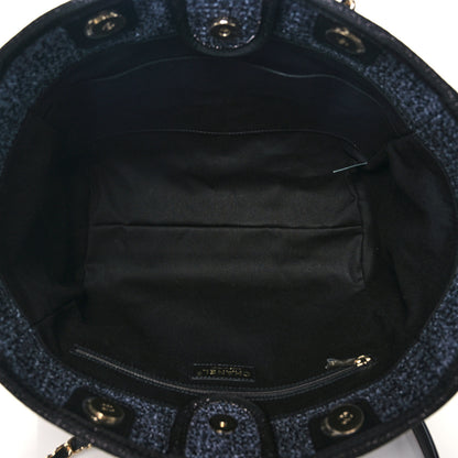 Chanel Lurex Boucle Small Deauville Tote Black 5 of 11