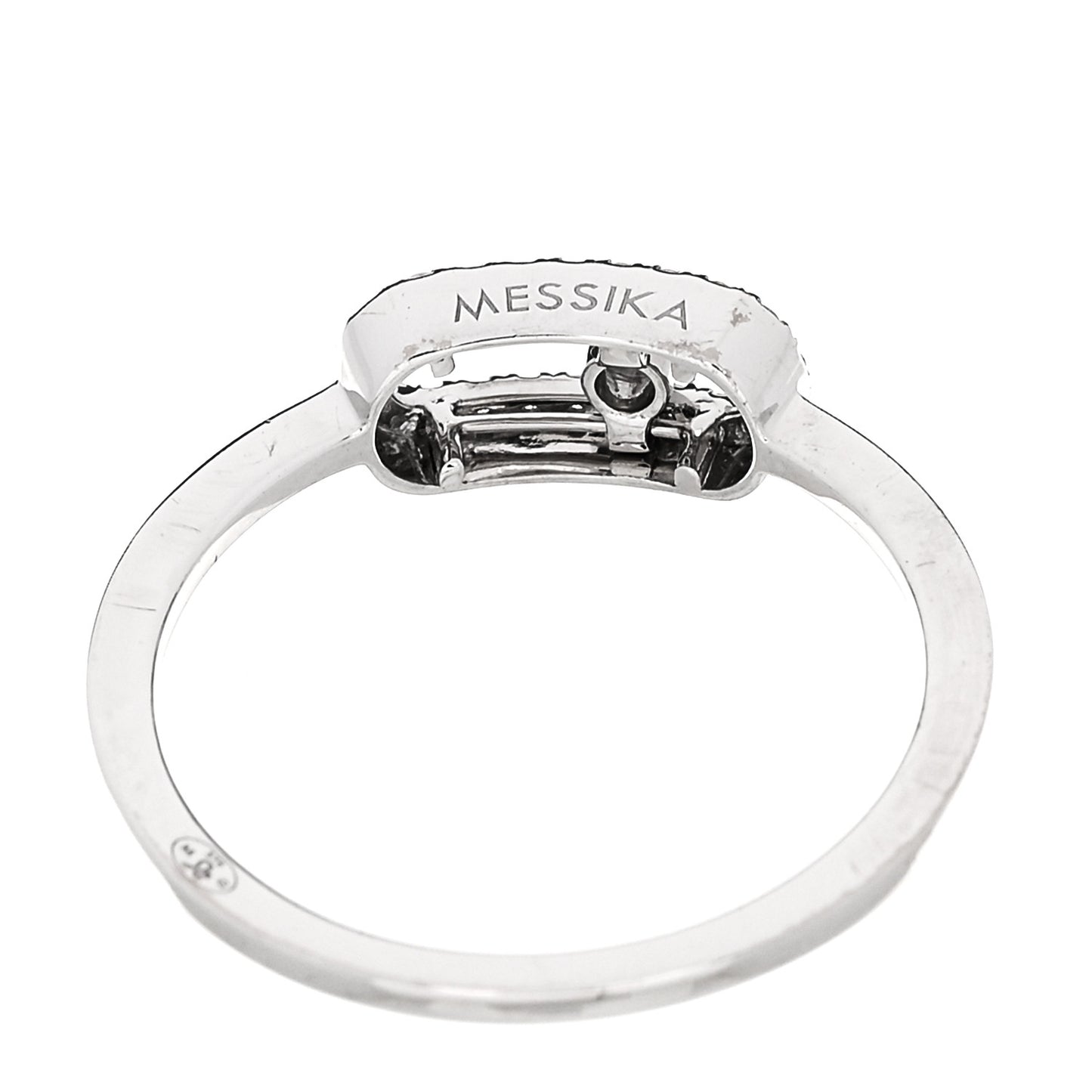 18K White Gold Diamond Move Uno Ring 50 5.25