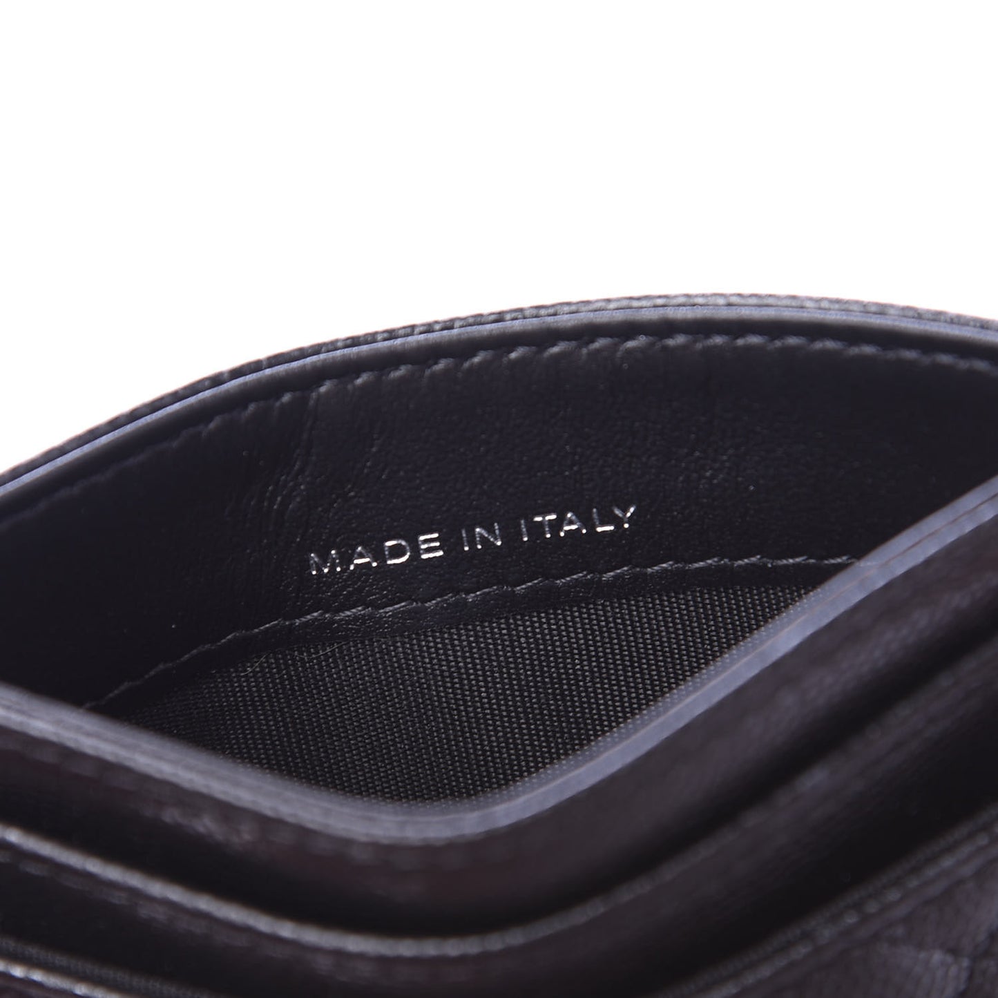 Caviar Quilted My Everything Card Holder Black