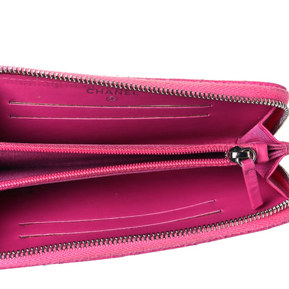 Chanel Caviar Quilted Small Zip Around Wallet Pink 5 of 9