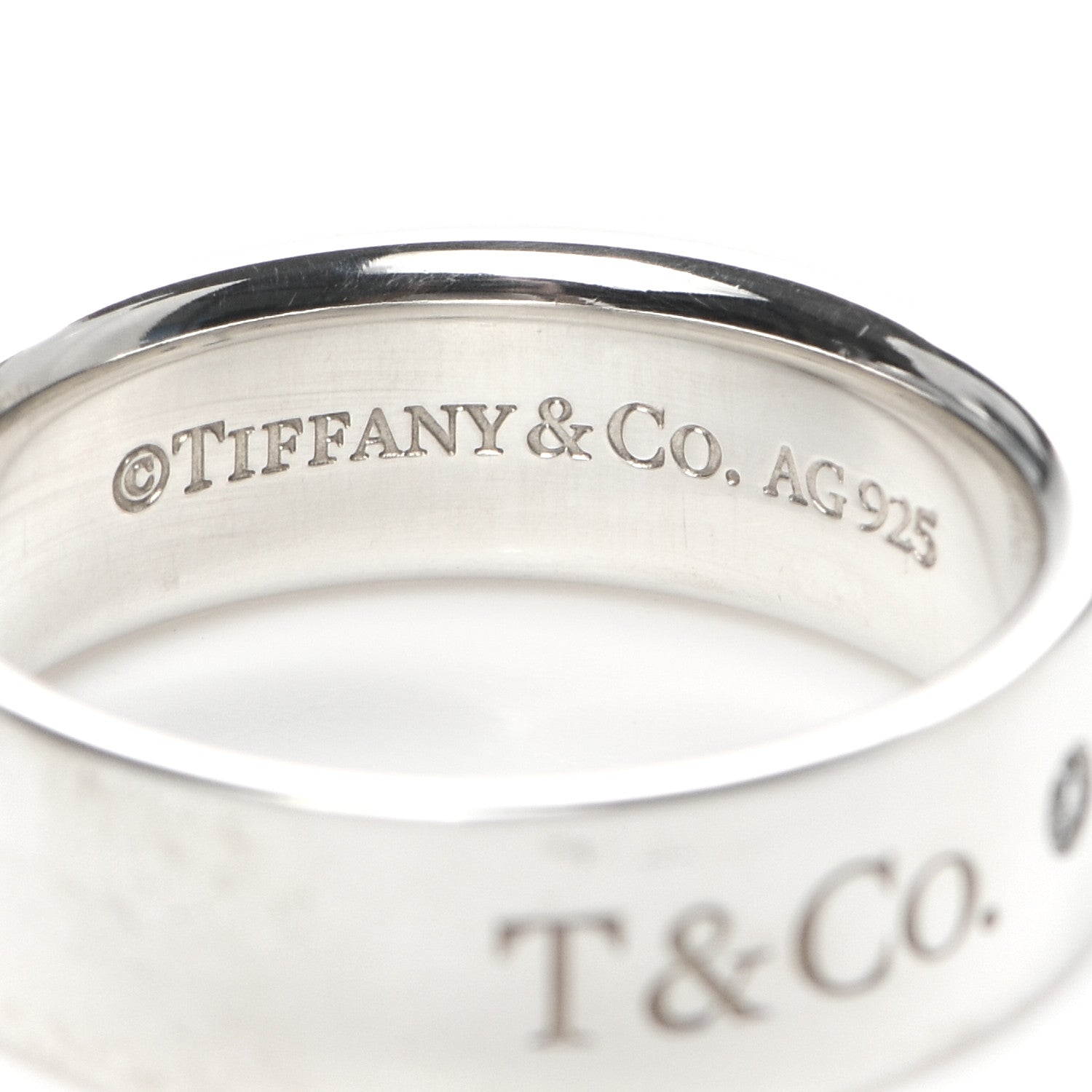 Tiffany Sterling Silver Diamond Locks Ring 51 5.75 5 of 5