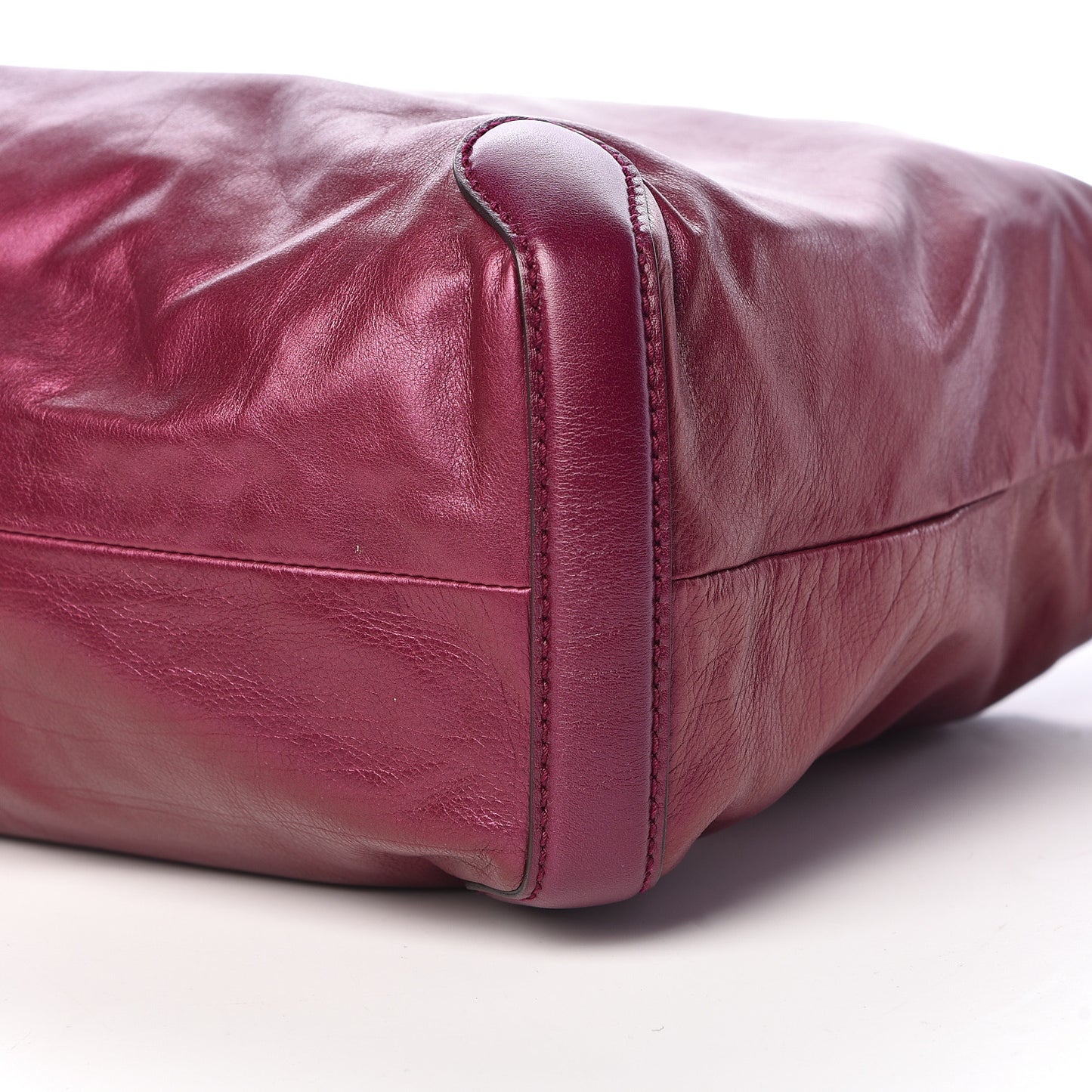 Metallic Calfskin Medium Galaxy Hobo Purple