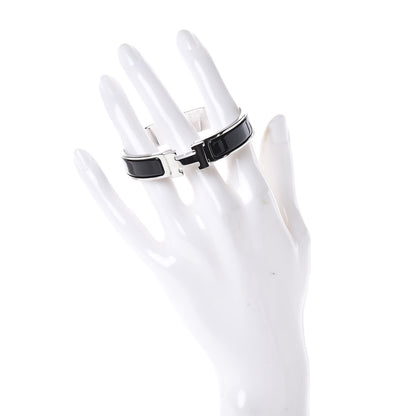 Hermes Enamel Narrow Clic Clac H Bracelet PM Black 2 of 5