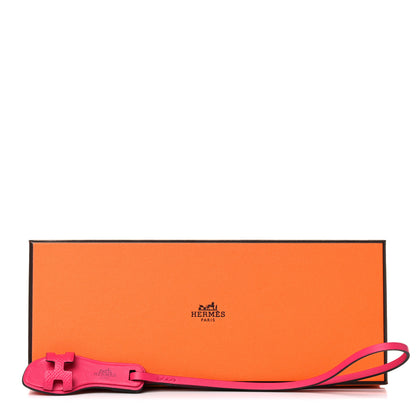 Hermes Epsom Butler Calfskin Hunter Oran Nano Bag Charm Rose Mexico 4 of 4