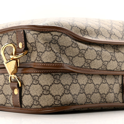 Gucci GG Supreme Monogram Azalea Calfskin Retro Interlocking G Garment Bag Beige Ebony Brown Sugar 7 of 11