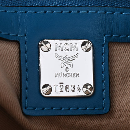 MCM Visetos Medium Crossbody Pouch Black Blue 6 of 8