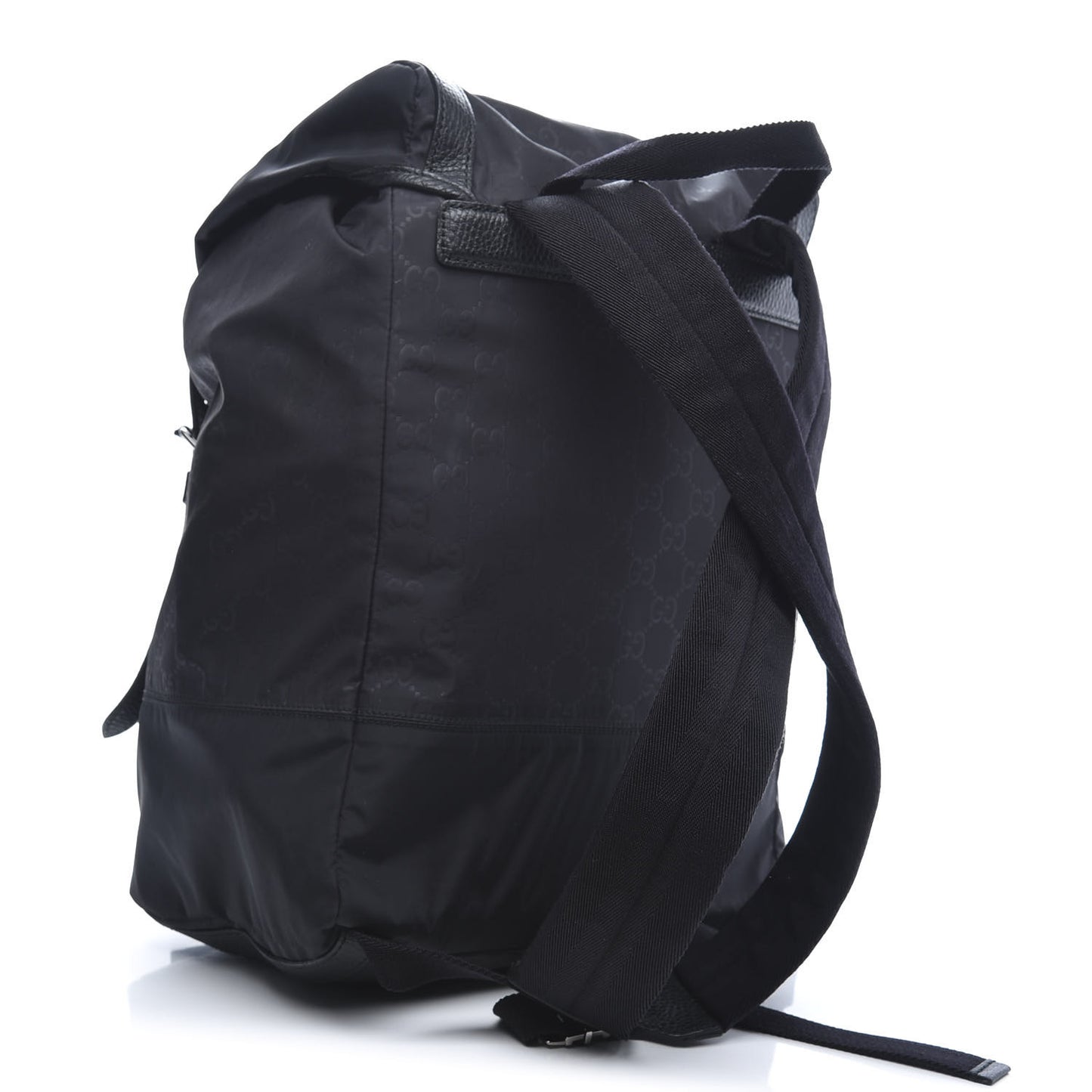 Nylon Monogram Medium Light Double Buckle Backpack Black