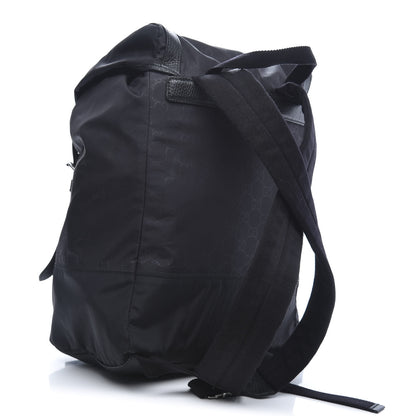 Gucci Nylon Monogram Medium Light Double Buckle Backpack Black 2 of 10