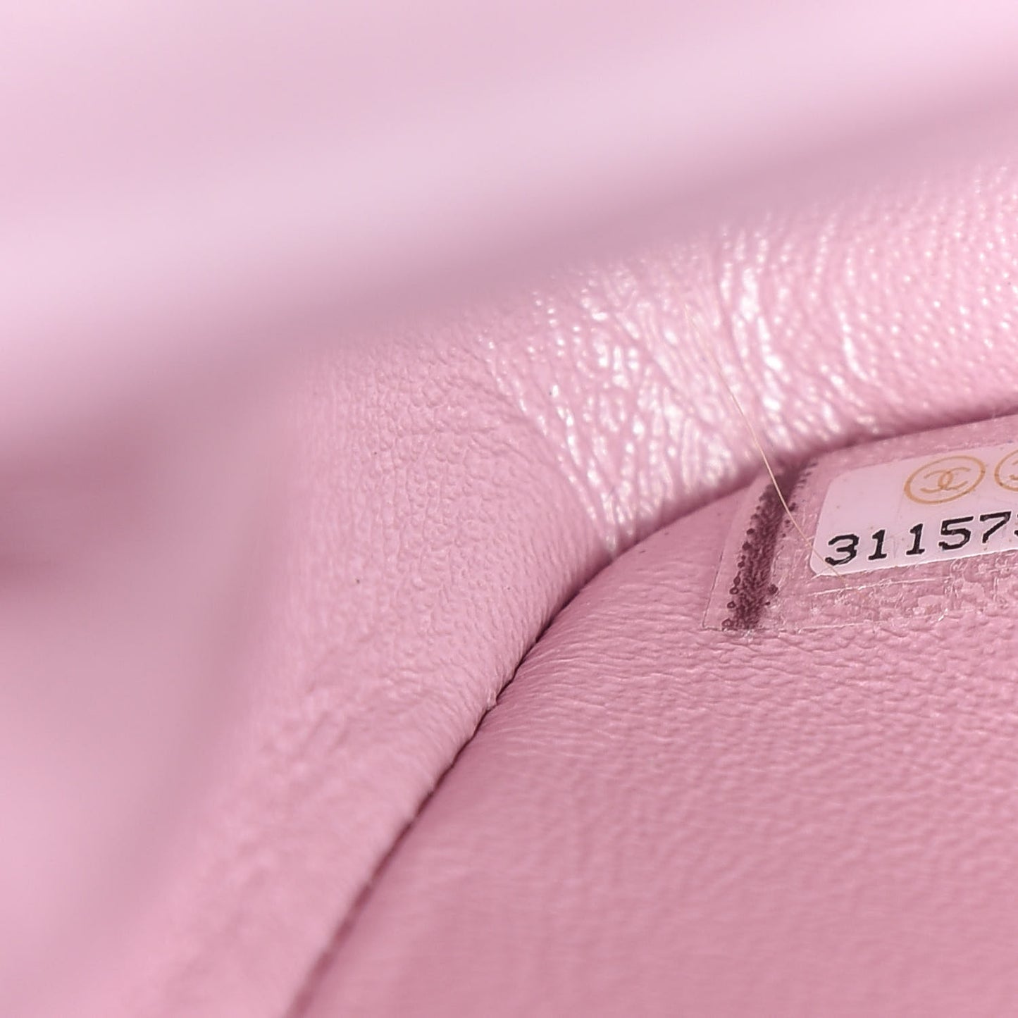 Iridescent Calfskin Quilted Medium Double Flap Light Pink