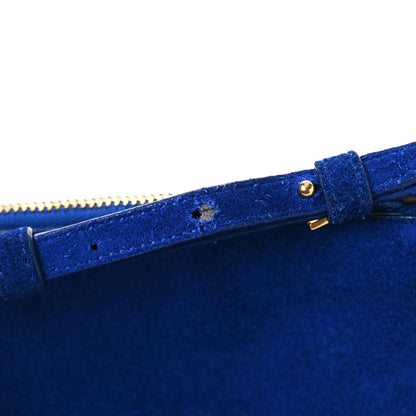 Saint Laurent Suede Calfskin Small Fringe Crossbody Bag Blue 11 of 12