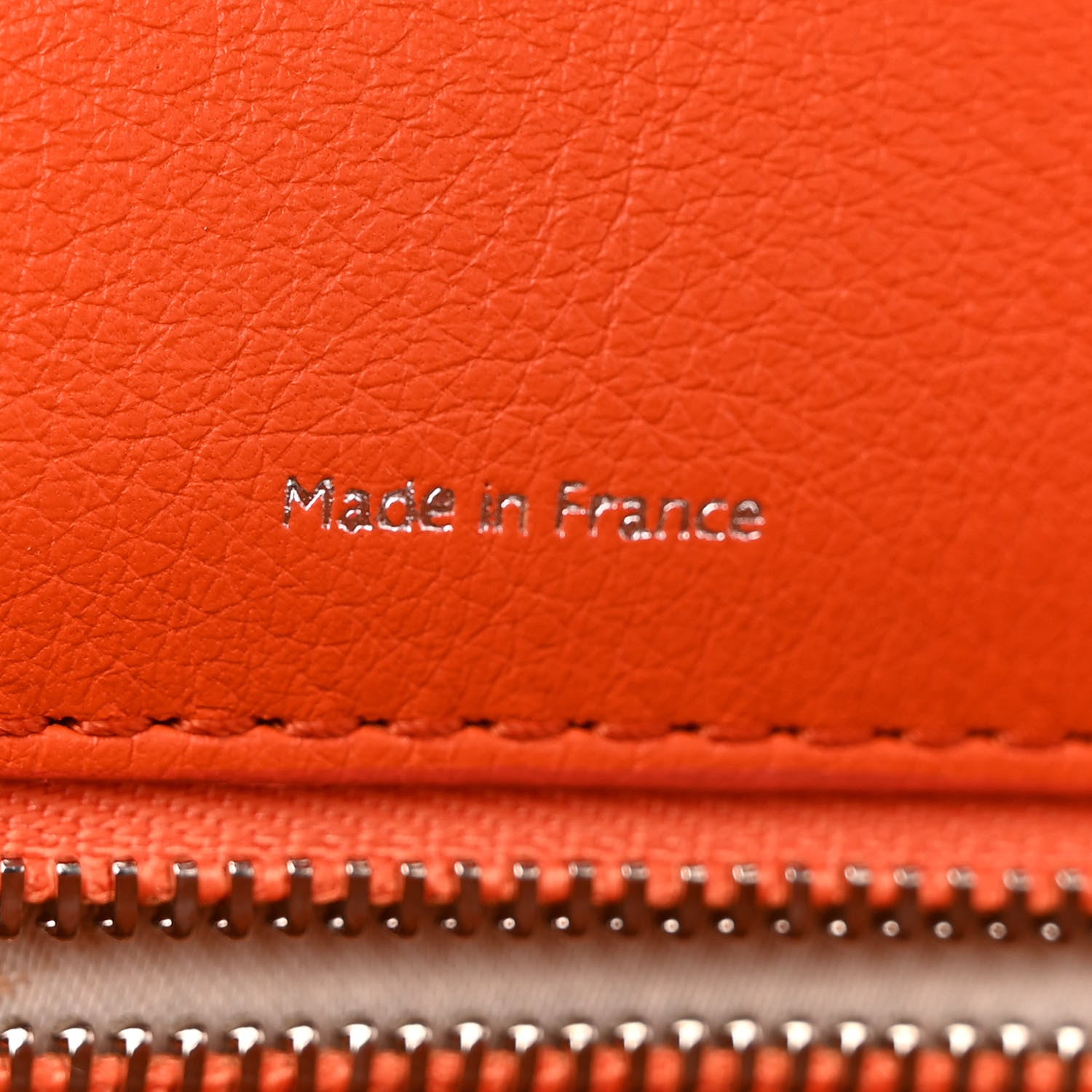 Delvaux Calfskin Galuchat Madame Shoulder Bag Orange 7 of 13