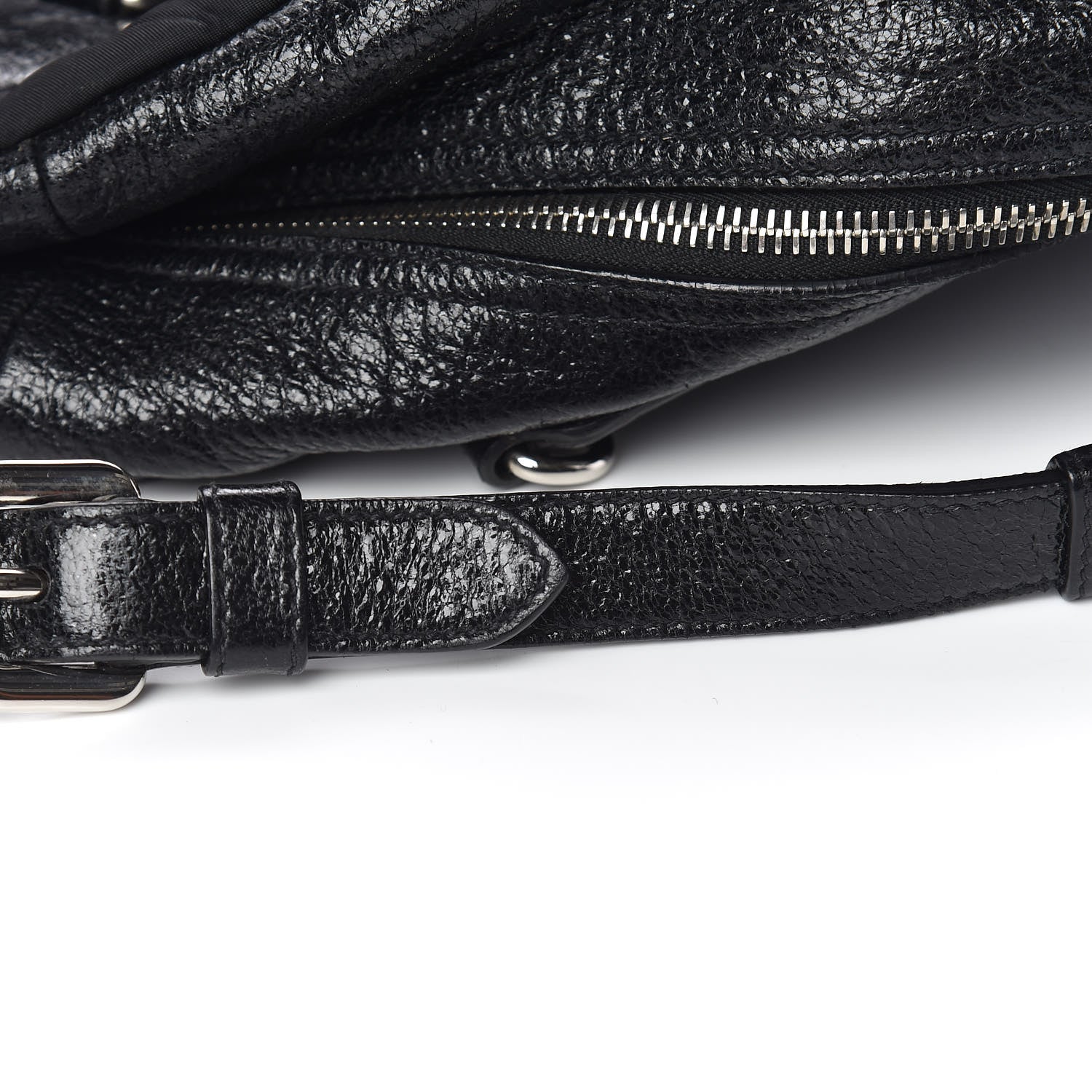 Prada Tessuto Nylon Cervo Lux Dome Satchel Black 12 of 18