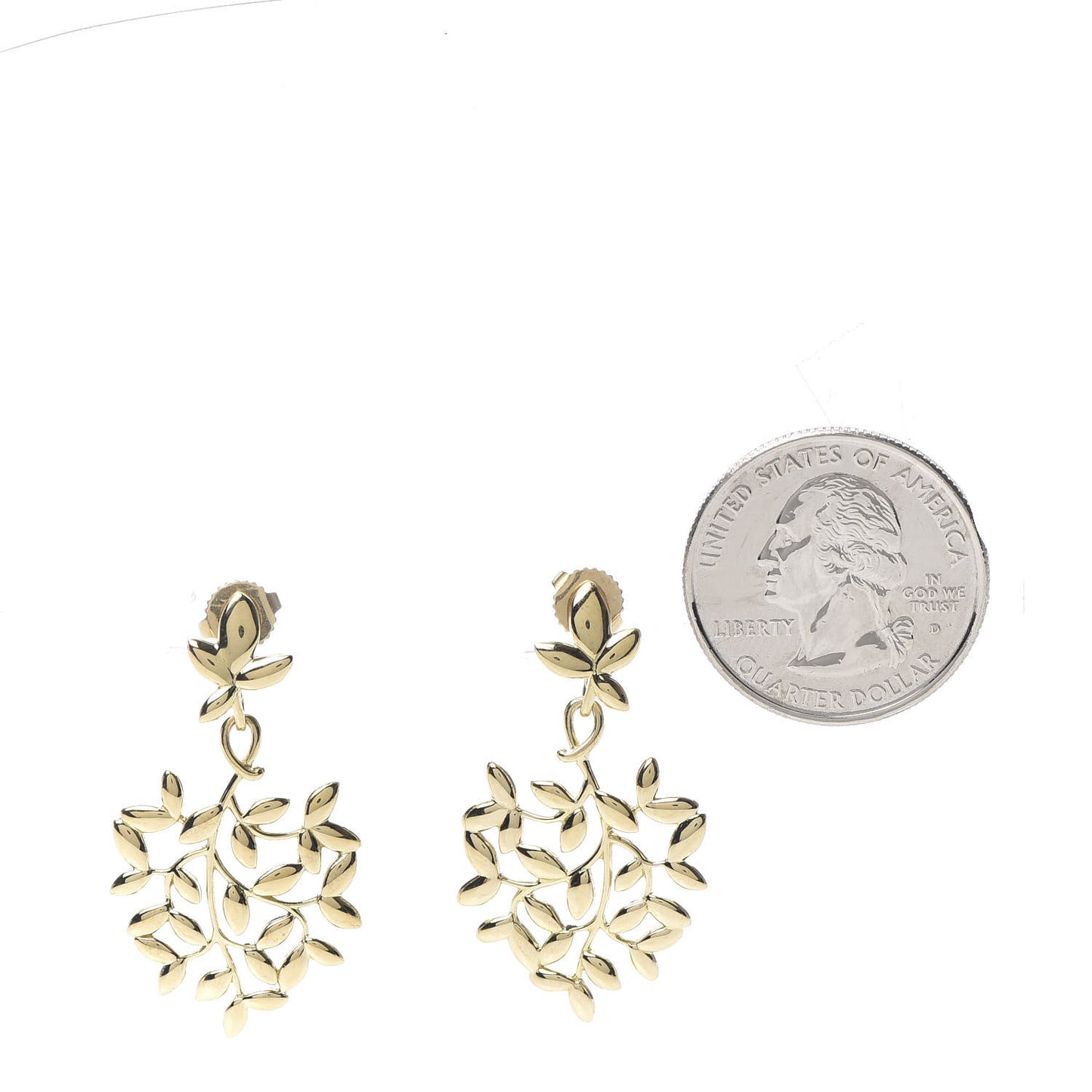 18K Yellow Gold Paloma Picasso Olive Leaf Drop Earrings
