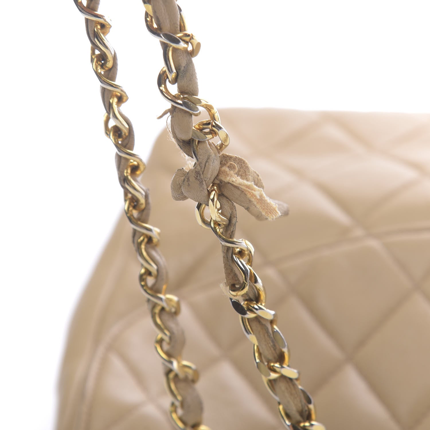 Chanel Lambskin Quilted Jumbo Single Flap Beige 20 of 27