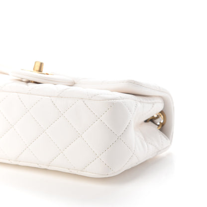 Chanel Lambskin Quilted Mini Rectangular Pearl Crush Flap White 9 of 9