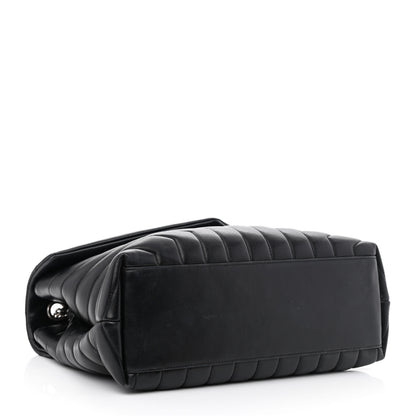 Saint Laurent Calfskin Y Quilted Monogram Medium Loulou Chain Satchel Black 4 of 10