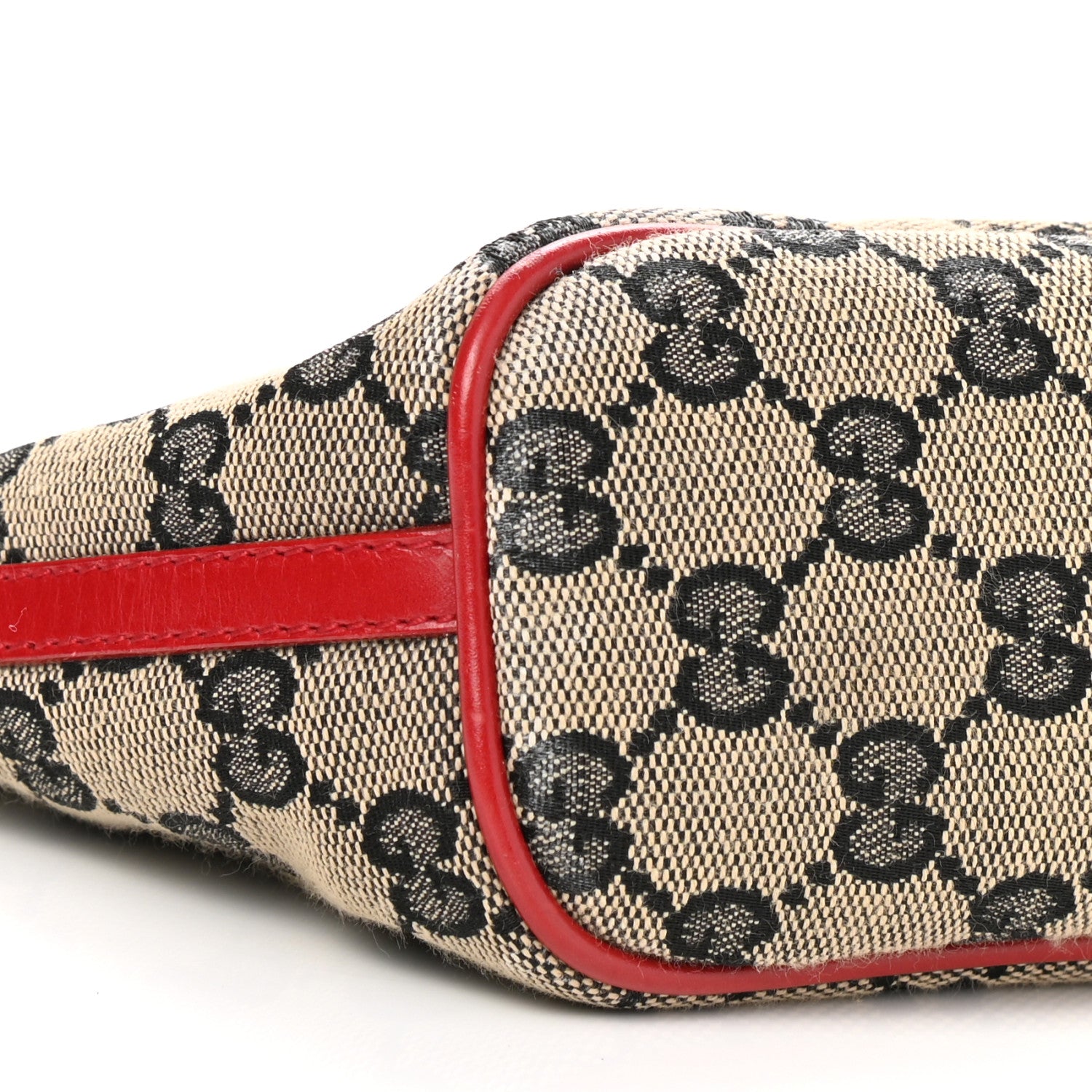 Gucci Monogram Boat Pochette Black Red 9 of 10